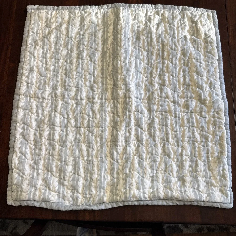 Serena‎ & Lily Oceana Euro Pillow Sham Set 2 Pair Linen Blue & White Coastal